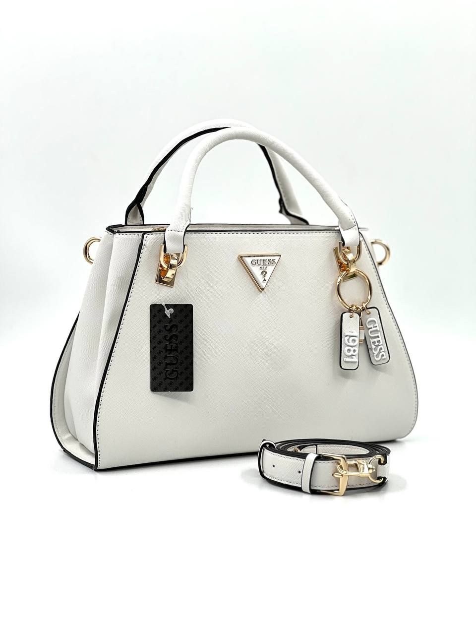 женская сумка guess,сумка guess,сумка guess белая,guess сумка тоут,сумка с ручками guess meridian girlfriend satchel hwbg8778060 бледно-серый