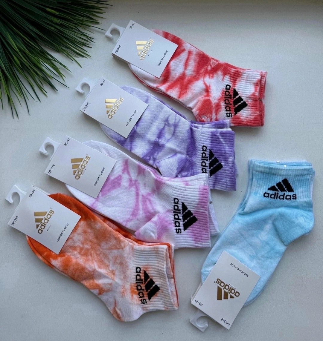 adidas tie dye,носки адидас,женские носки,носки набор спортивные,комплект носки женские