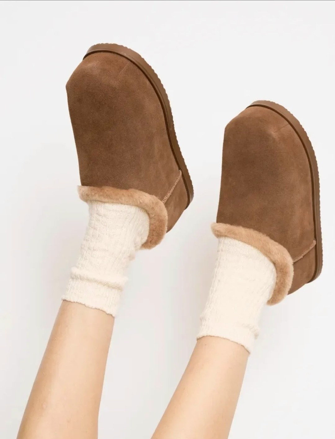 женские сабо на платформе ugg disquette slipper chestnut,женские угги,домашние тапочки,угги короткие,ugg slippers