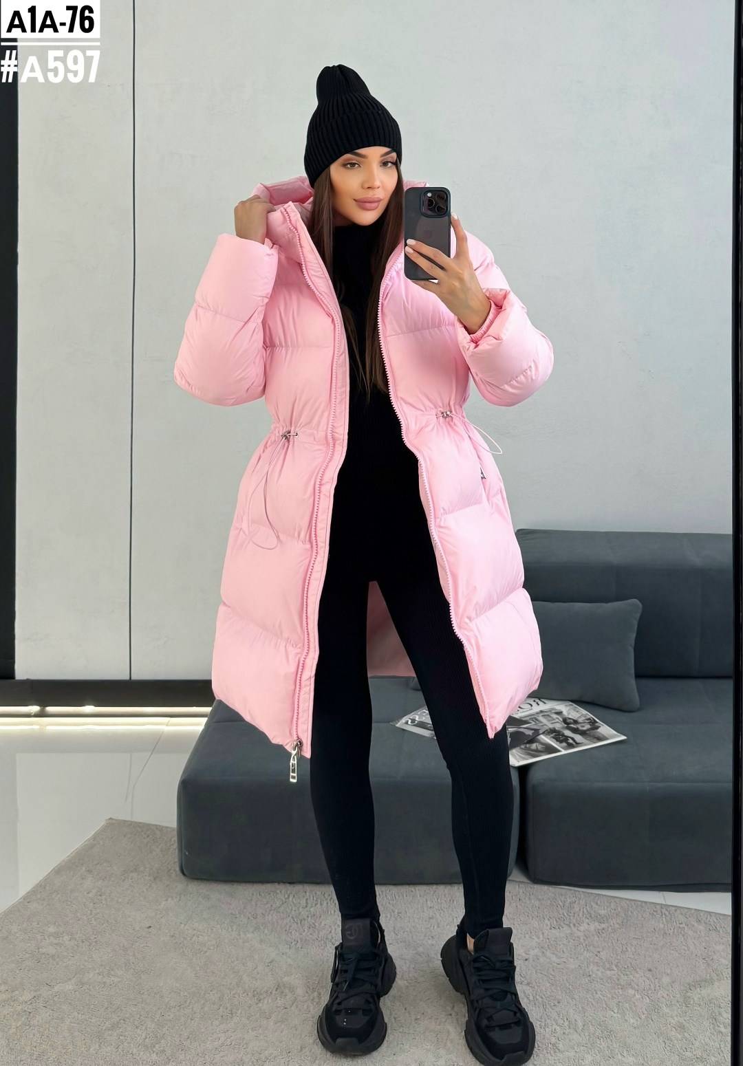 удлиненная куртка зимняя с капюшоном и воротником brusni4ka fashion 244312489,удлиненная куртка,женская зимняя куртка,пуховик женский,куртка демисезонная