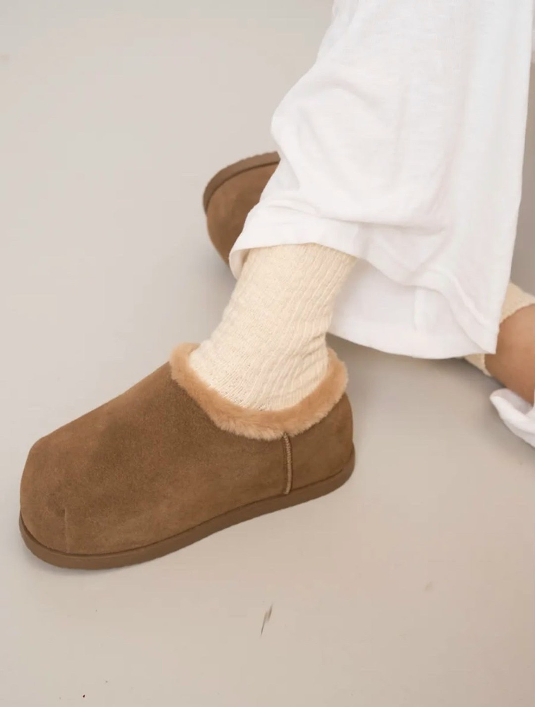 женские сабо на платформе ugg disquette slipper chestnut,женские угги,домашние тапочки,угги короткие,ugg slippers