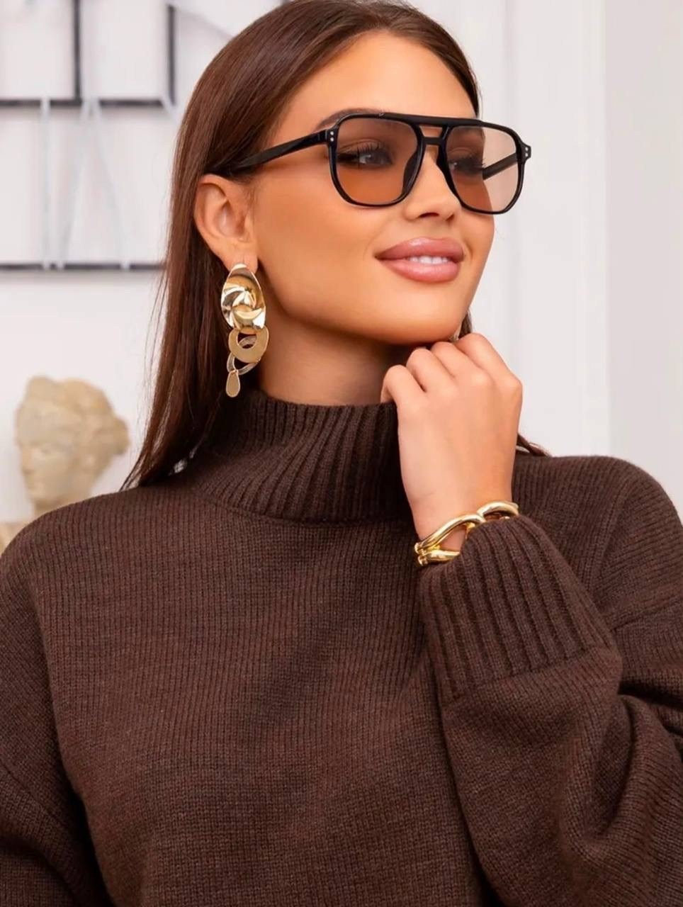 свитер оверсайз вязаный с горлом hs fashion,черный свитер оверсайз,оверсайз свитер,свитер оверсайз вязаный с горлом,джемпер оверсайз вязаный