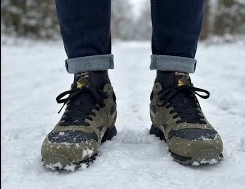 зимние кроссовки reebok classic leather high,кроссовки reebok classic leather 'black army green',зимние кроссовки reebok,reebok classic leather utility,ботинки reebok хаки