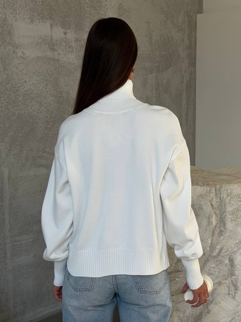 свитер вязаный оверсайз с горлом кк fashion,свитер женский оверсайз с горлом вязаный арт. 11994496,свитер женский оверсайз с горлом,свитер вязаный оверсайз с горлом объемный,свитер белый оверсайз