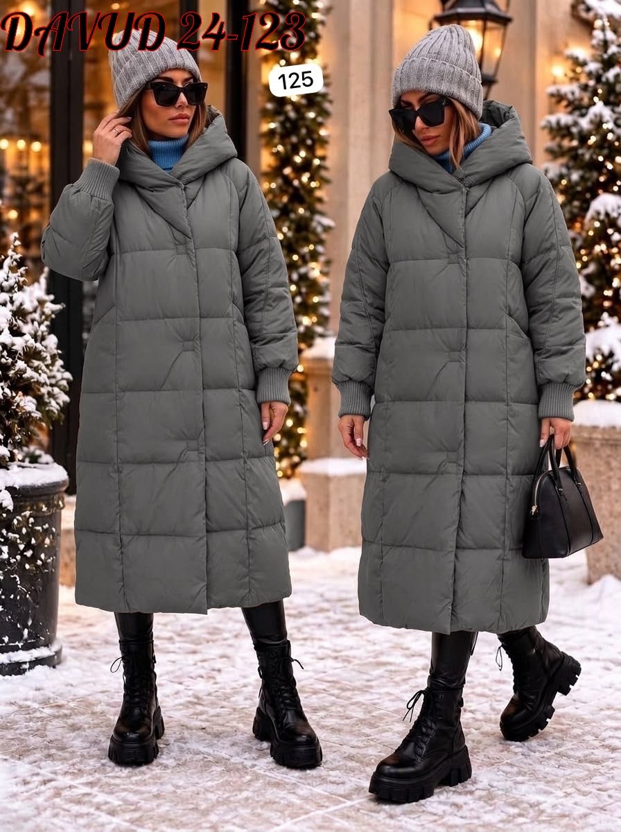 пуховик удлиненный стеганый с капюшоном twin tip 37643019,куртка зимняя длинная с капюшоном uabi,длинные пуховики,пуховик,куртка женская зимняя