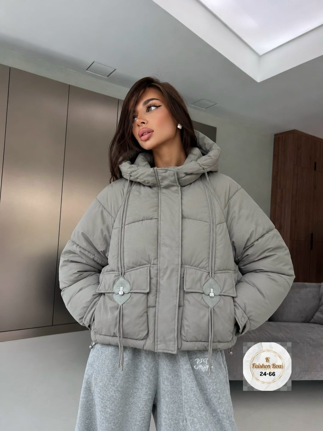 куртка женская,демисезонная короткая куртка оверсайз с капюшоном eveli clothing,куртка женская бежевая,куртка,куртка женская люкс