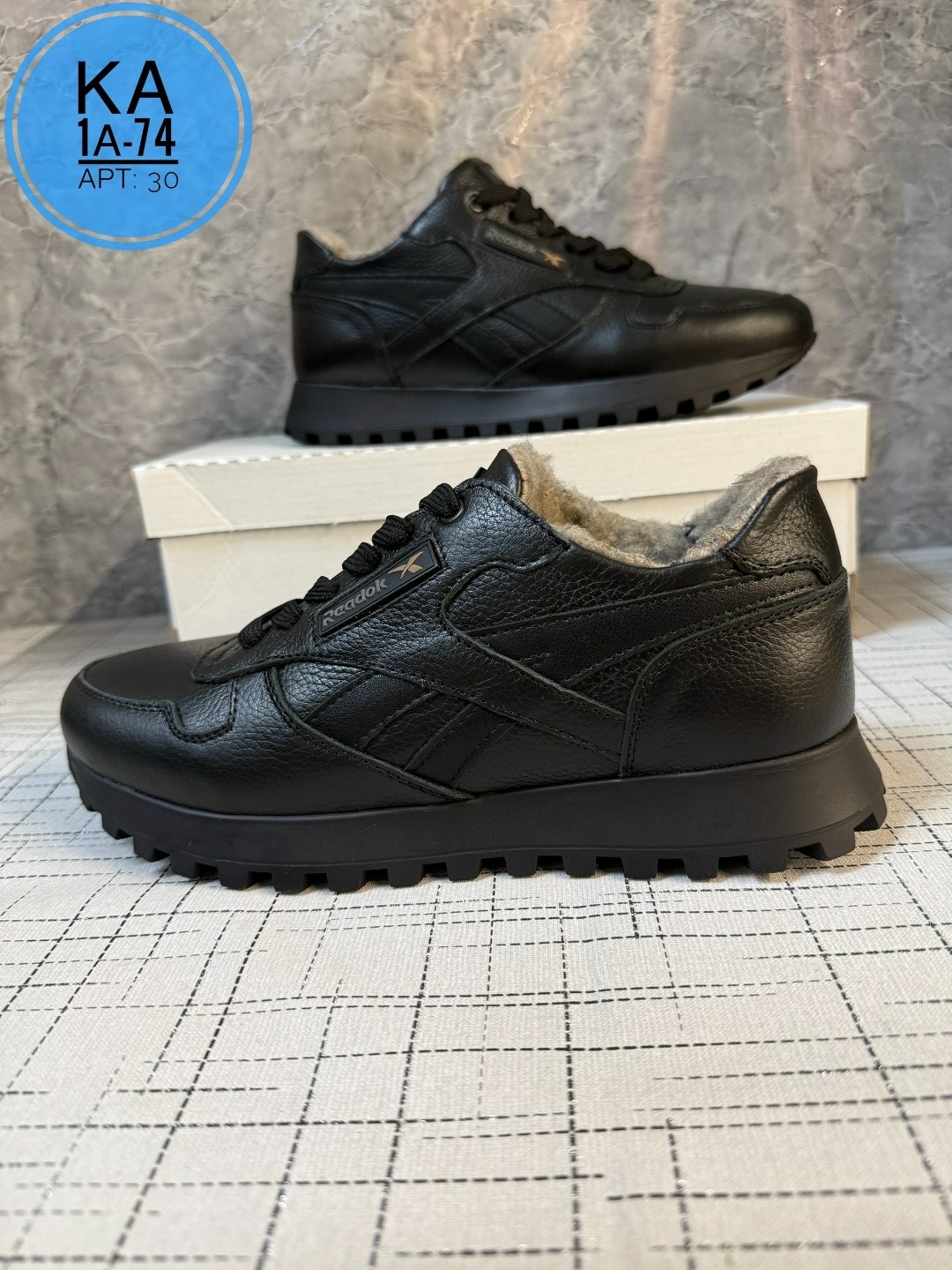 мужские зимние кроссовки reebok classic кожаные черные,,мужские зимние кроссовки,мужские зимние кроссовки reebok classic кожаные,кроссовки мужские зимние кожаные