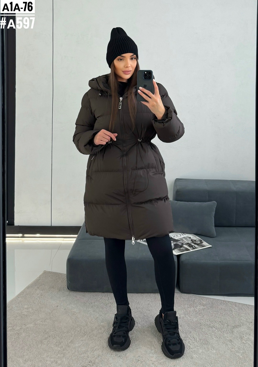 удлиненная куртка зимняя с капюшоном и воротником brusni4ka fashion 244312489,удлиненная куртка,женская зимняя куртка,пуховик женский,куртка демисезонная