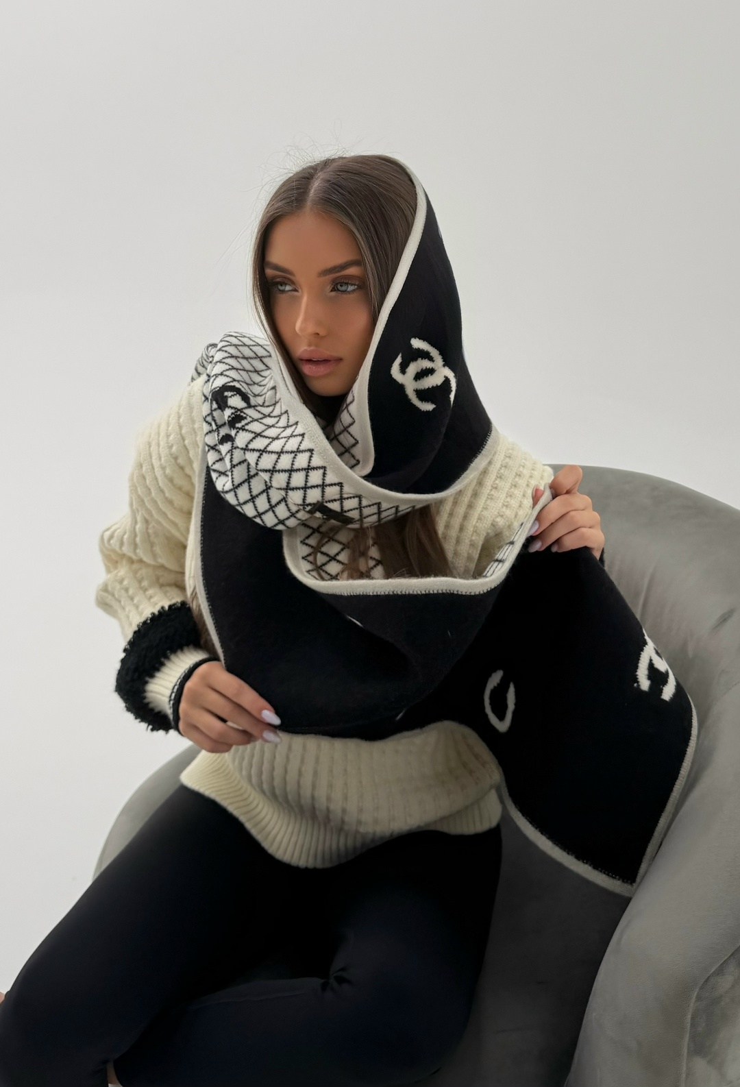 шарф chanel,зимний кашемировый шарф chanel 544756330,универсальный вязаный кашемировый шарф chanel,зимний кашемировый шарф chanel,кашемир в стиле chanel 2026 зимний шарф