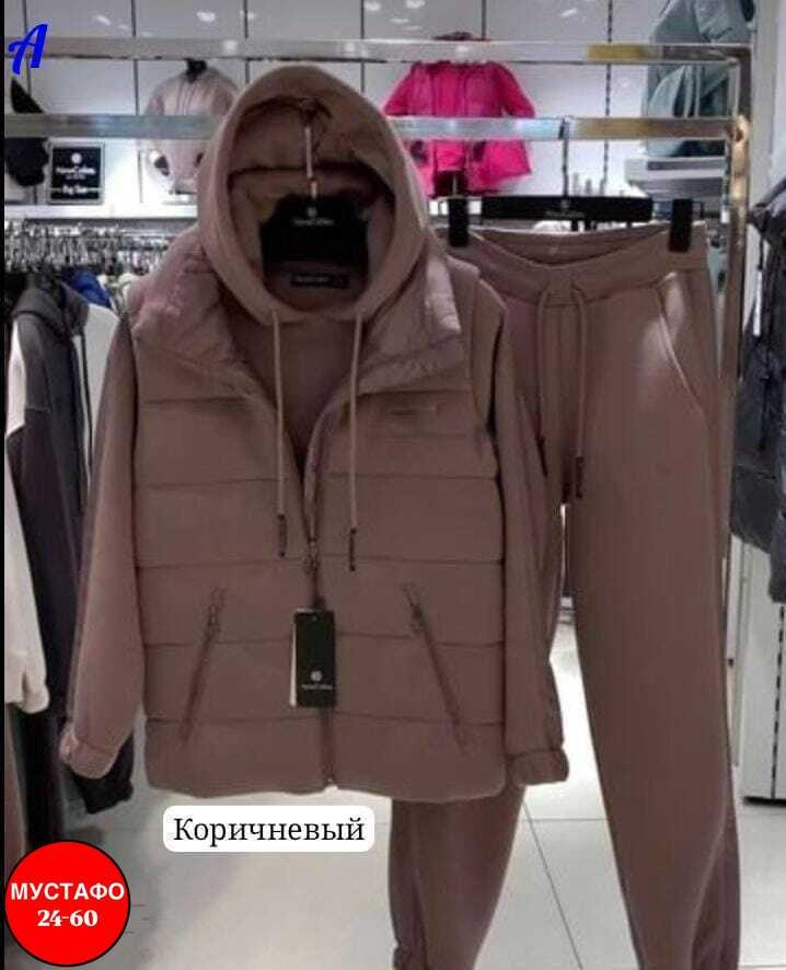 спортивный костюм тройка,женский костюм тройка,костюм-тройка мужской: жилет, толстовка и штаны арт. 1331592,костюм на флисе,костюм тройка