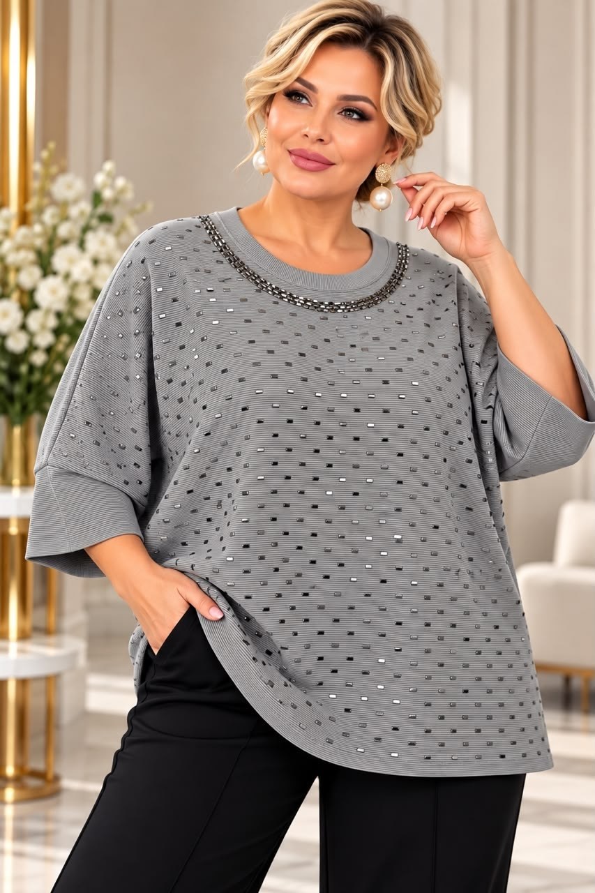 блуза женская lt collection иден черная 54 ru,джемпер для женщин,брючный комплект,туника нарядная,блузка люрекс