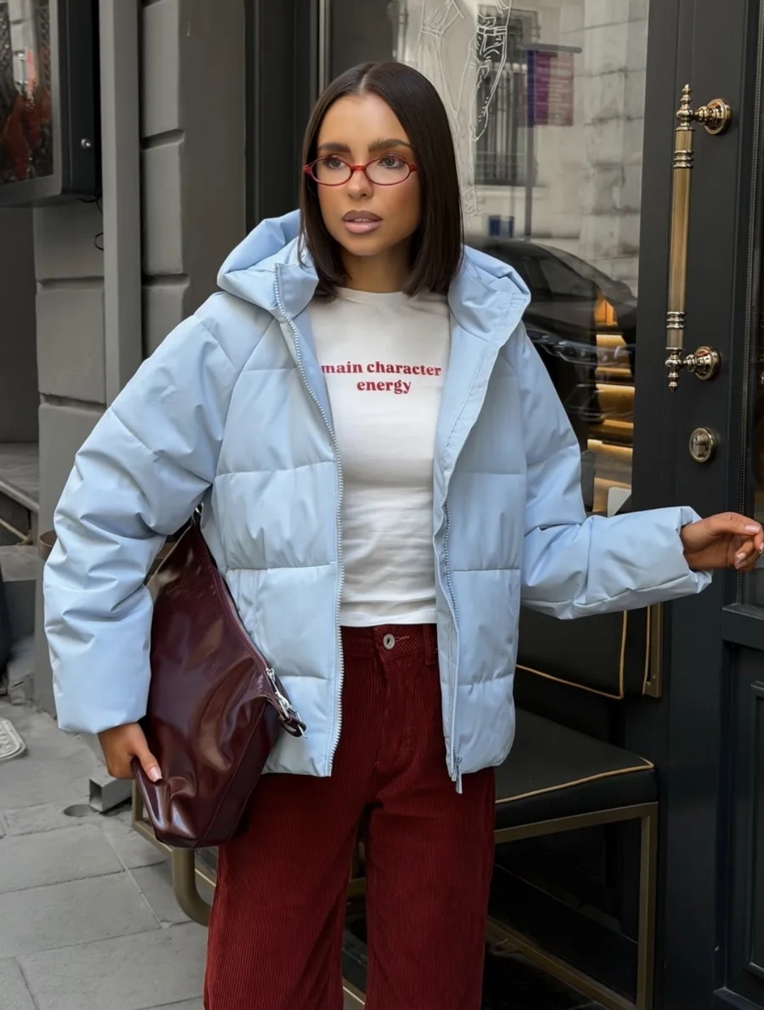 демисезонная куртка,куртка демисезонная с капюшоном vau look цвет голубой,куртка оверсайз,куртка женская,куртка модная