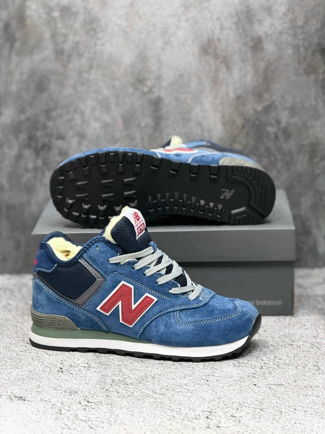 кроссовки зимние new balance 574,кроссовки зимние new balance 574 mid цвет синий,кроссовки new balance 574 высокие зимние,кроссовки new balance 574 синие на меху,кроссовки new balance 574