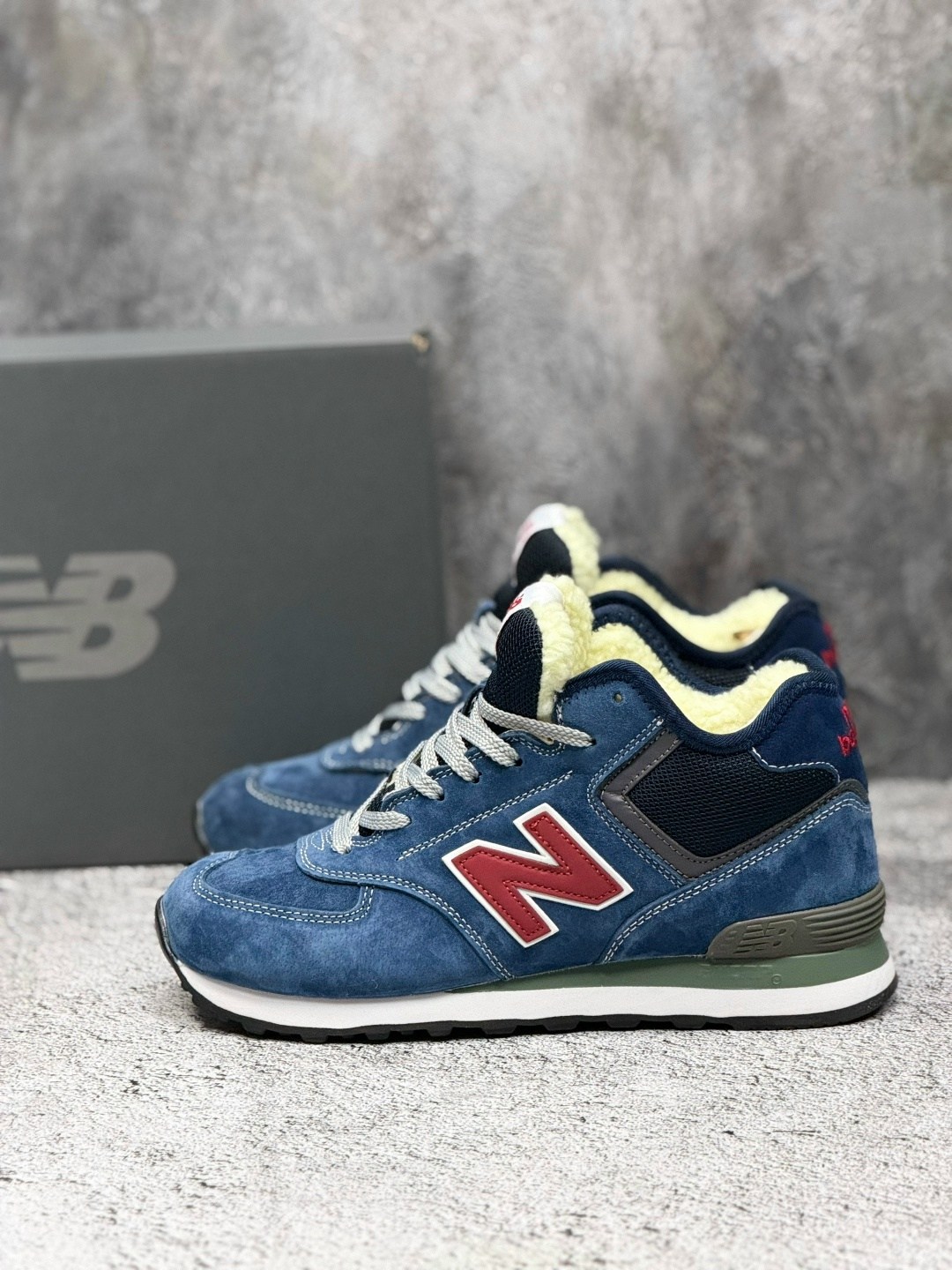 кроссовки зимние new balance 574,кроссовки зимние new balance 574 mid цвет синий,кроссовки new balance 574 высокие зимние,кроссовки new balance 574 синие на меху,кроссовки new balance 574