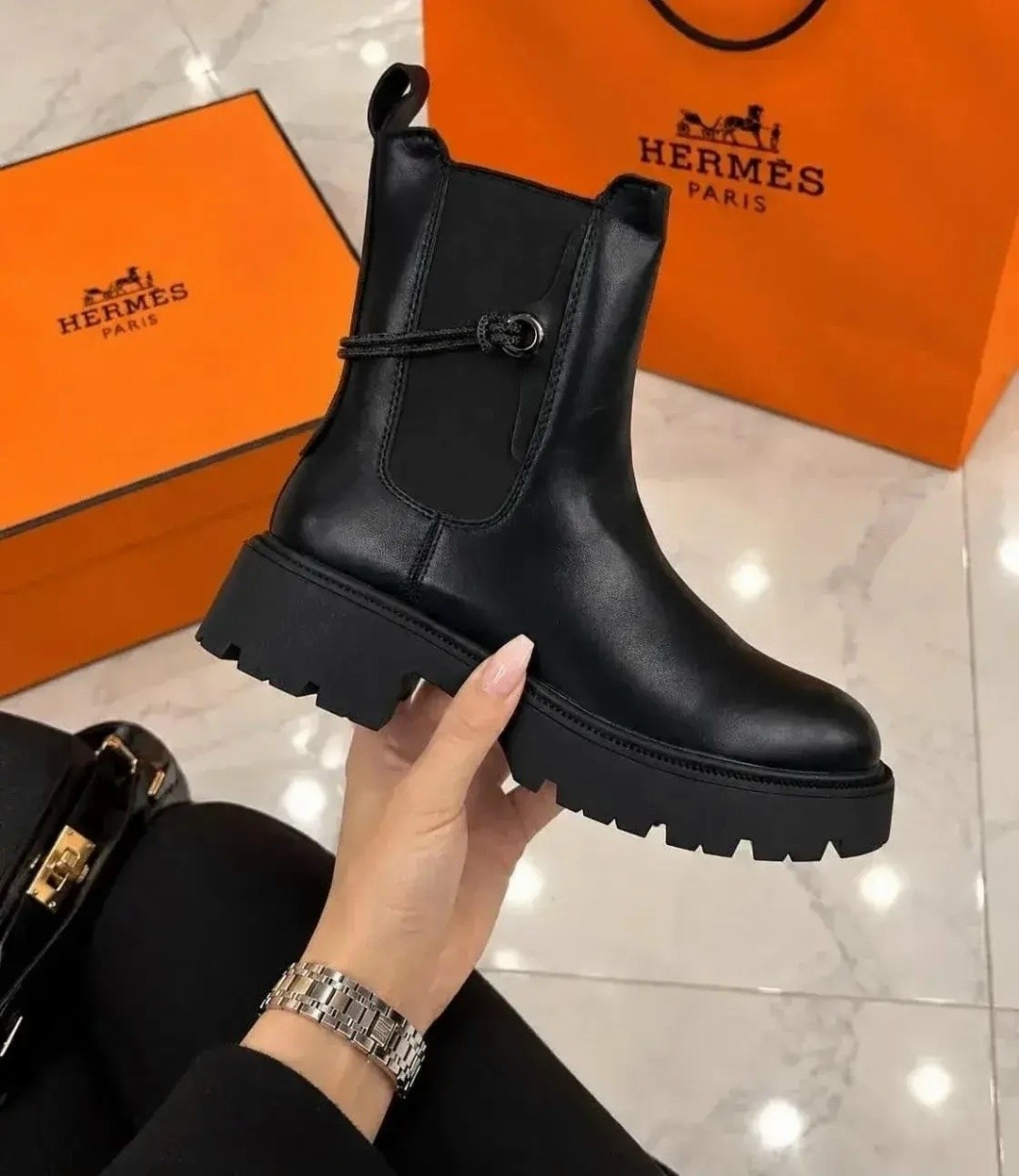 ботинки hermes,,женские ботинки, женская,ботинки