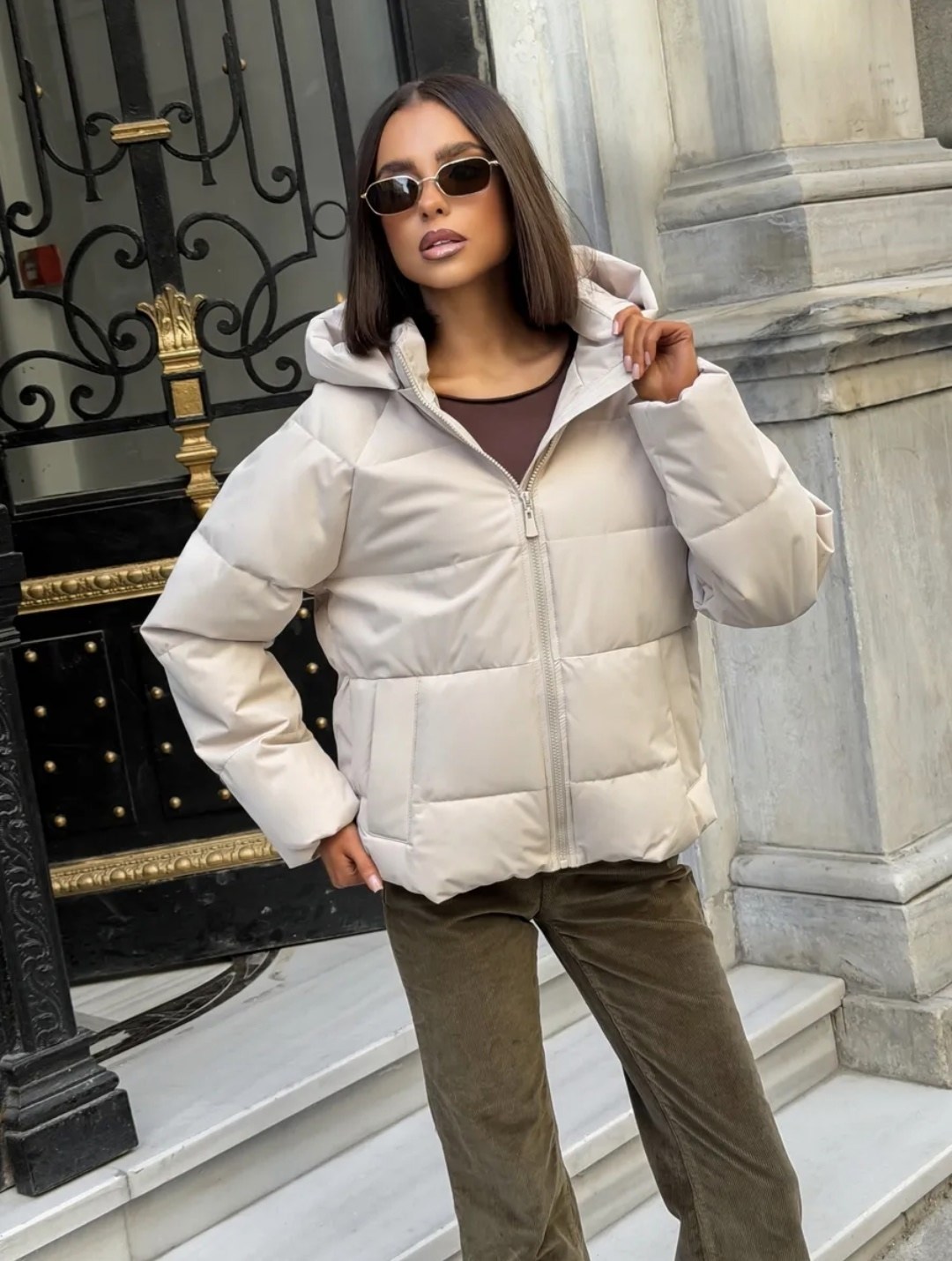 демисезонная куртка,куртка демисезонная с капюшоном vau look цвет голубой,куртка оверсайз,куртка женская,куртка модная