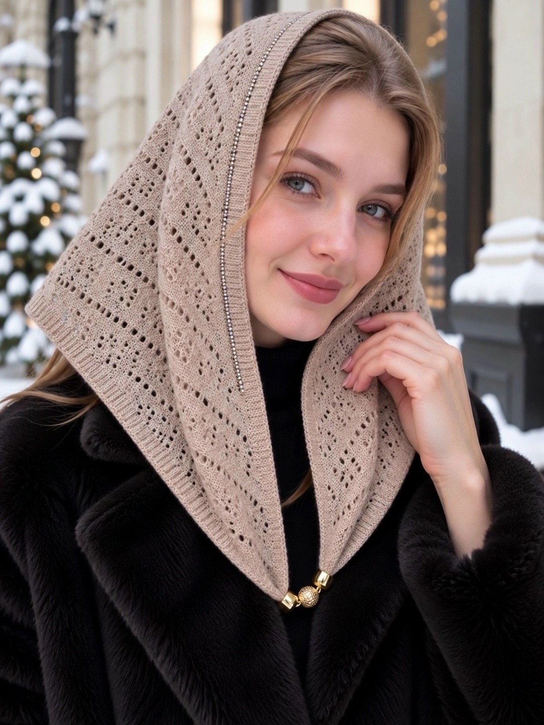 косынка платок зимний nazarkov furs,платок на голову косынка зимняя вязаная evmi,платок на голову косынка зимняя вязаная evmi_store цвет серый,косынка женская зимняя,косынка платок зимний