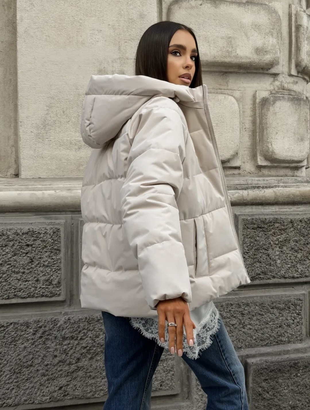 демисезонная куртка,куртка демисезонная с капюшоном vau look цвет голубой,куртка оверсайз,куртка женская,куртка модная