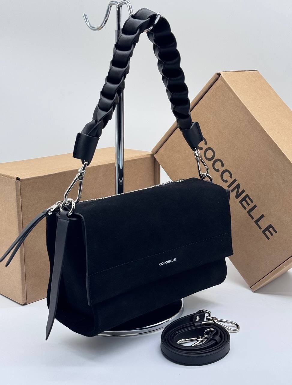 замшевая сумка хобо boheme suede bimaterial coccinelle,сумка coccinelle,женский coccinelle сумка boheme suede bimaterial из натуральной замши (цвет коричневый),сумка boheme suede bimaterial из натурал