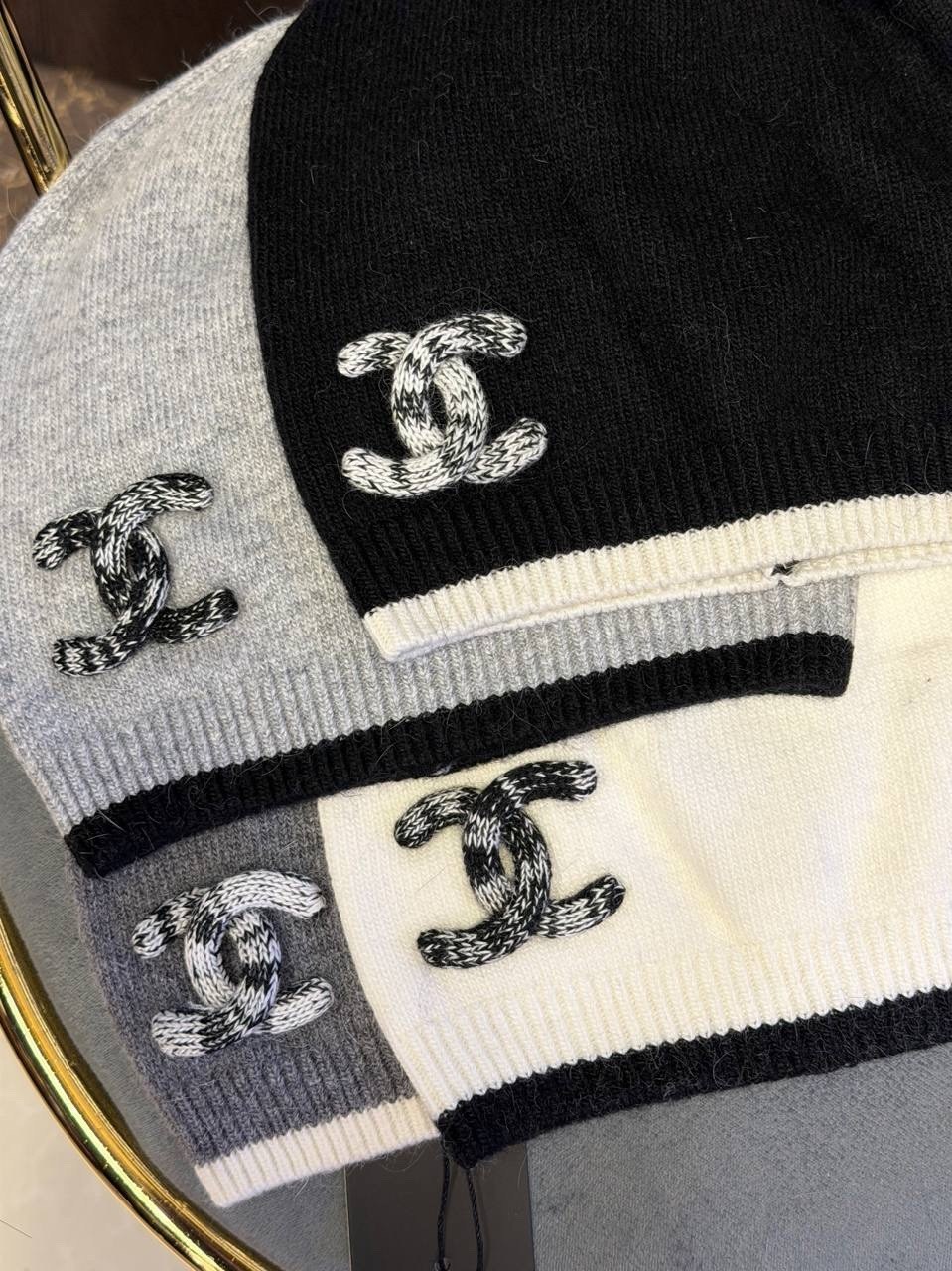 шапка chanel,шапка шанель,модная вязаная шапка в стиле chanel copy 1:1,вязаная шапка chanel,шапка вязаная теплая,черный chanel