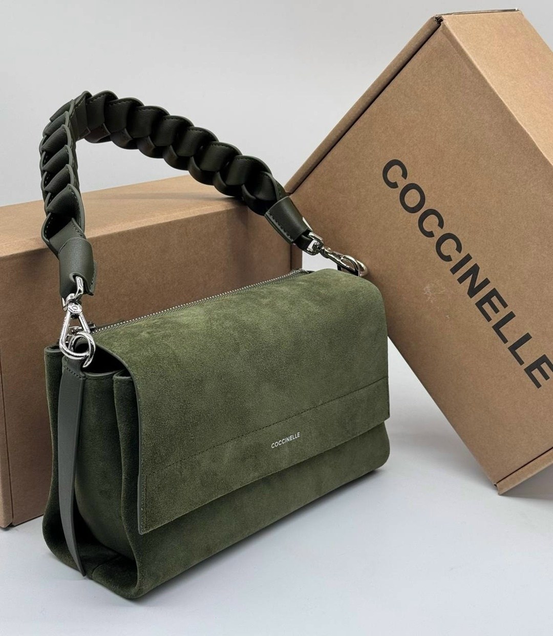 замшевая сумка хобо boheme suede bimaterial coccinelle,сумка coccinelle,женский coccinelle сумка boheme suede bimaterial из натуральной замши (цвет коричневый),сумка boheme suede bimaterial из натурал