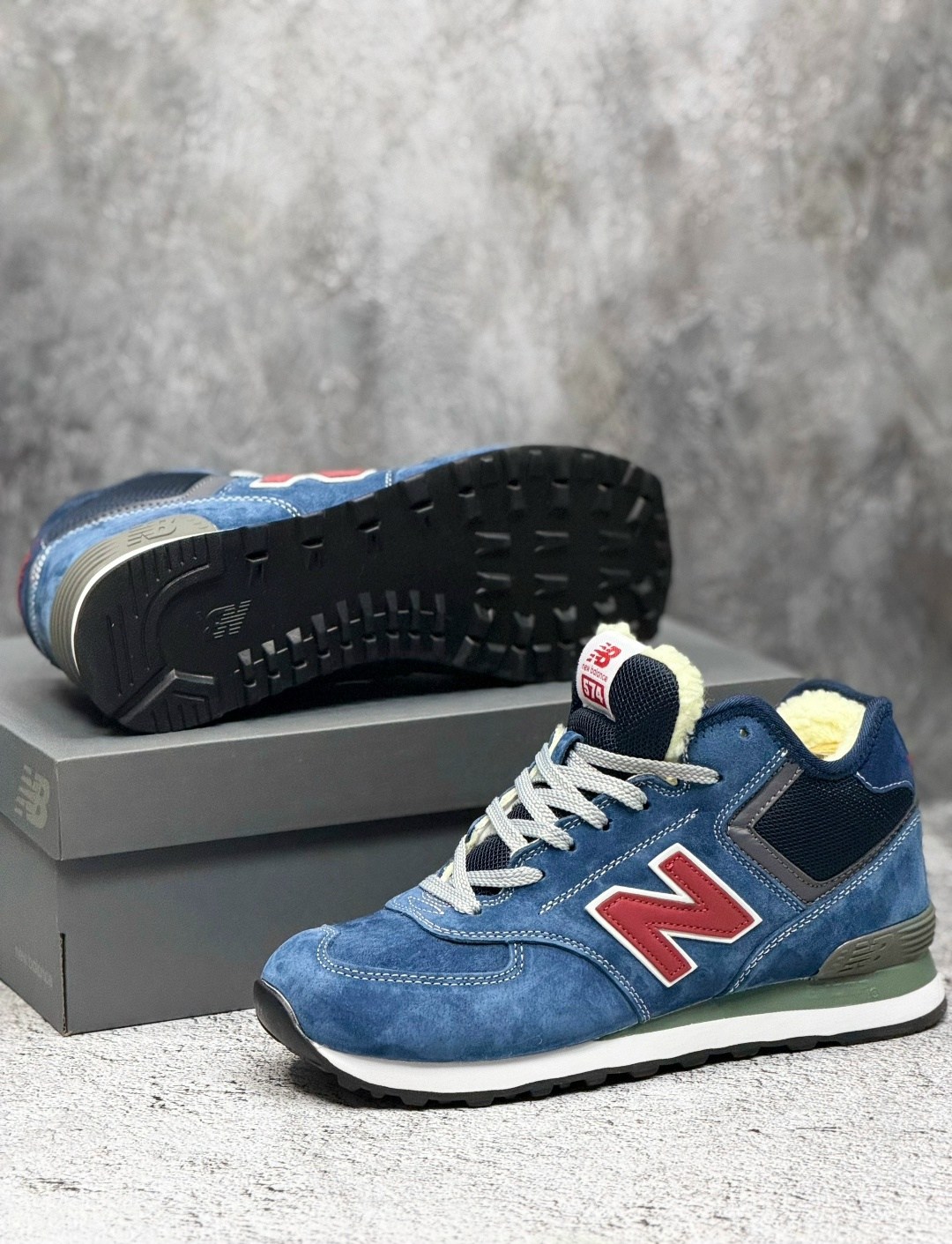 кроссовки зимние new balance 574,кроссовки зимние new balance 574 mid цвет синий,кроссовки new balance 574 высокие зимние,кроссовки new balance 574 синие на меху,кроссовки new balance 574