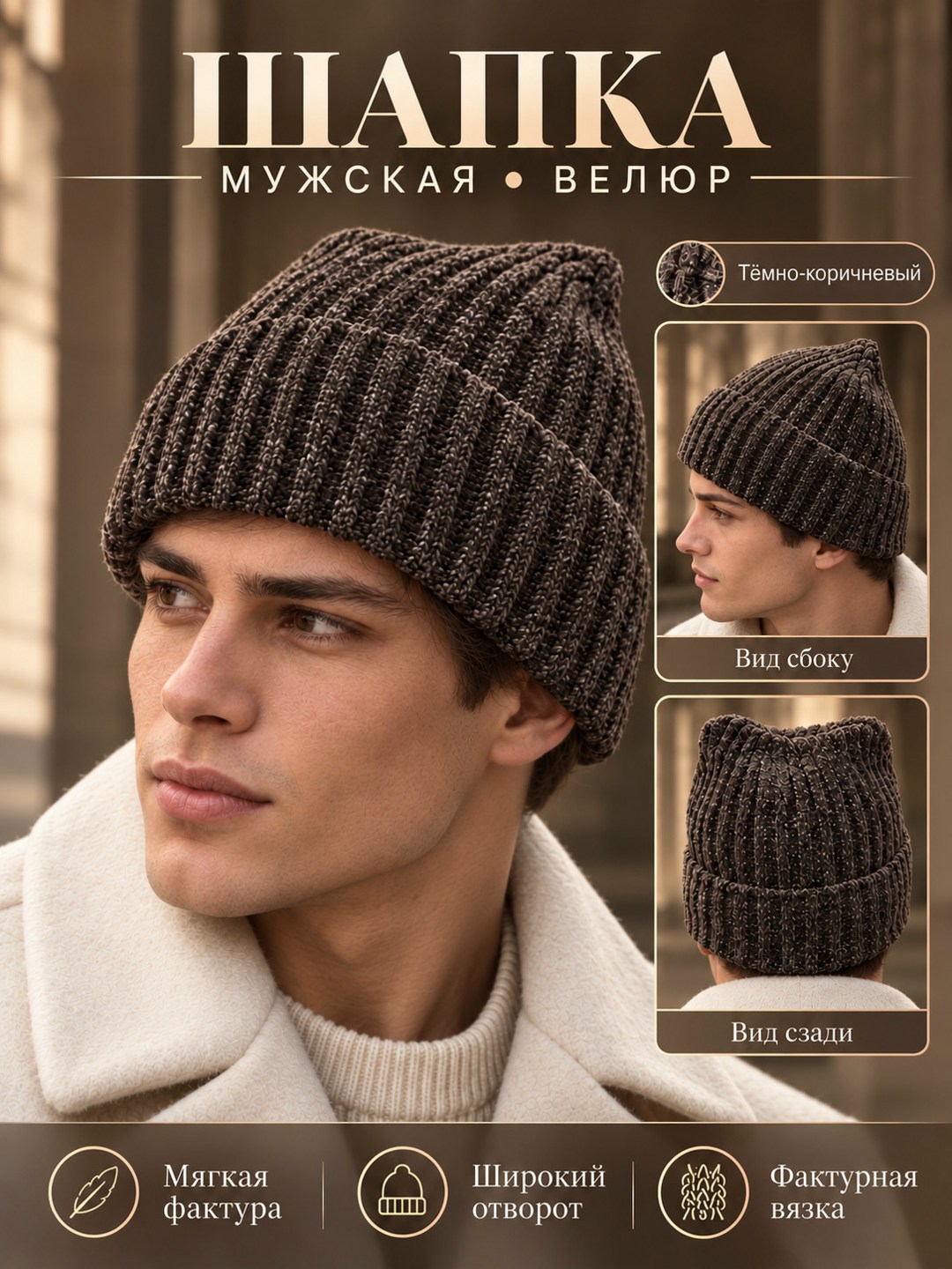 шапка мужская зимняя,шапка мужская,шапка бини мужская,шапка мужская классическая,шапка мужская зимняя шерстяная