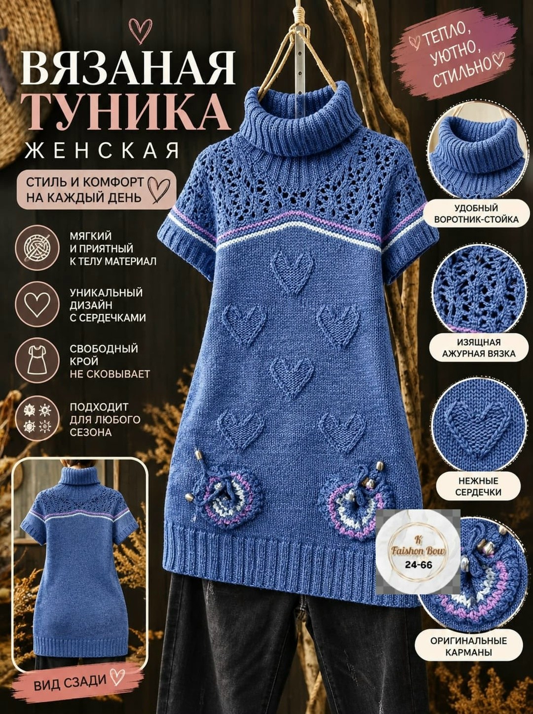 вязаные туники,вязаное теплое платье,теплая туника,платье спицами,платье спицами для девочки