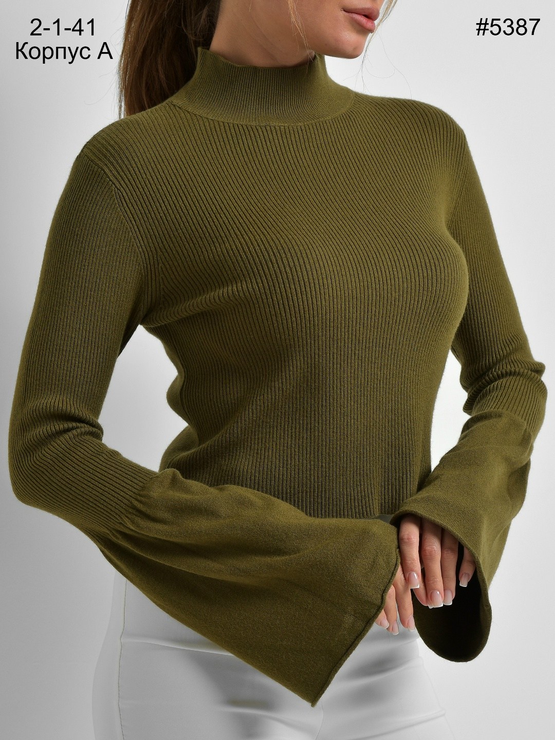 лонгслив в рубчик с рукавами клеш insula the label,кофта с рукавами,кофта с широкими рукавами,лонгслив в рубчик с рукавами клеш insula brand,кофта с рукавами клеш