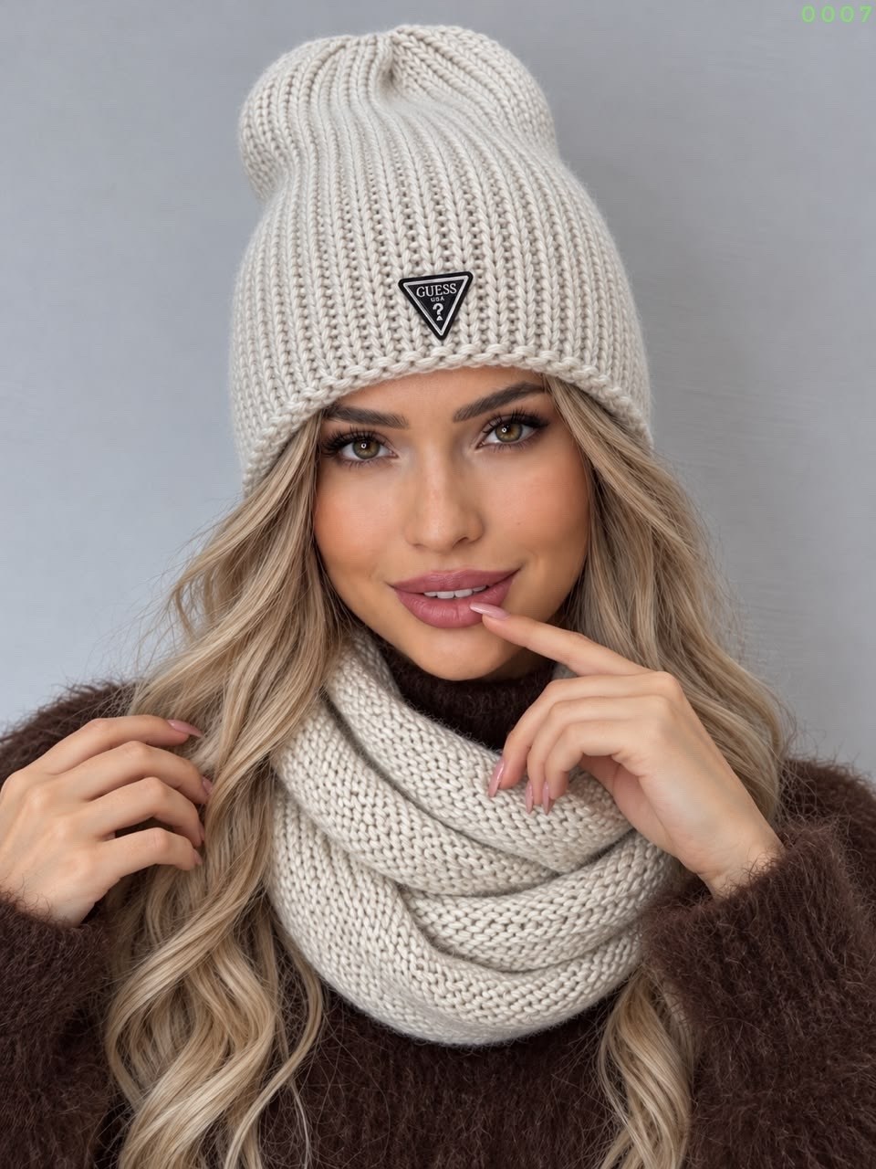 шапка со снудом комплект,шапка зимняя с хомутом комплект g&c shop,шапка зимняя с хомутом комплект,шапка зимняя со снудом двойной флис guess,шапка женская guess