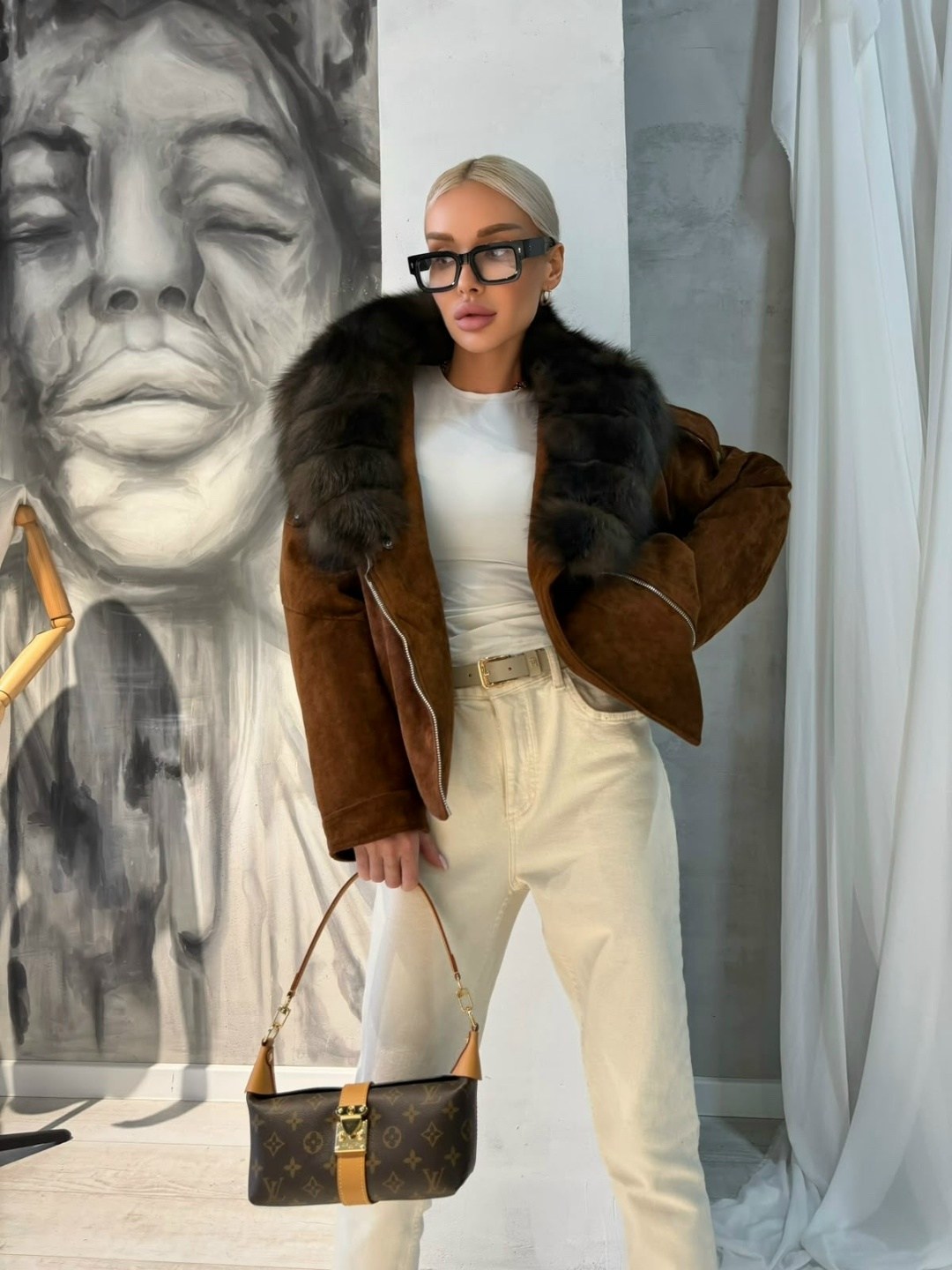 дублёнка с натуральным мехом,дубленка max mara,стильные пуховики,пуховики с мехом,дубленка женская