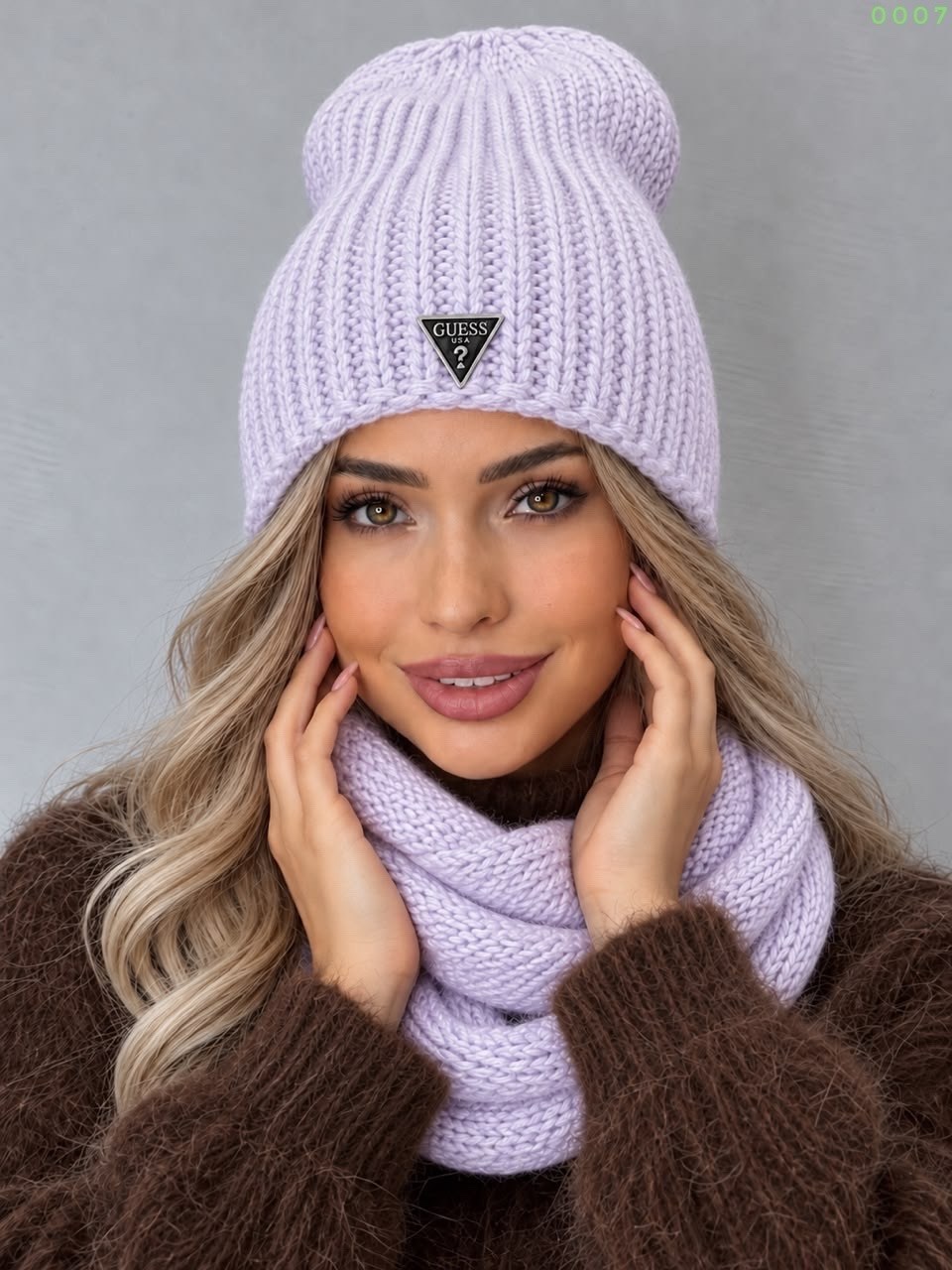 шапка со снудом комплект,шапка зимняя с хомутом комплект g&c shop,шапка зимняя с хомутом комплект,шапка зимняя со снудом двойной флис guess,шапка женская guess