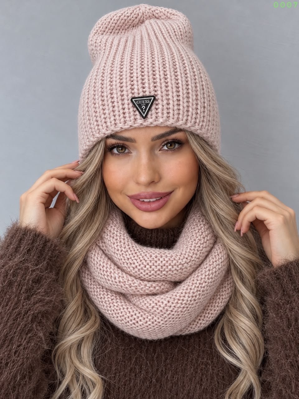 шапка со снудом комплект,шапка зимняя с хомутом комплект g&c shop,шапка зимняя с хомутом комплект,шапка зимняя со снудом двойной флис guess,шапка женская guess