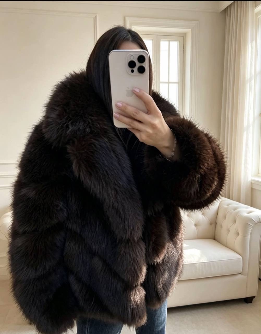 шуба из меха финского песца,шуба из песца,шуба из меха финского песца yana kraft brand,шуба песец,шуба из соболя