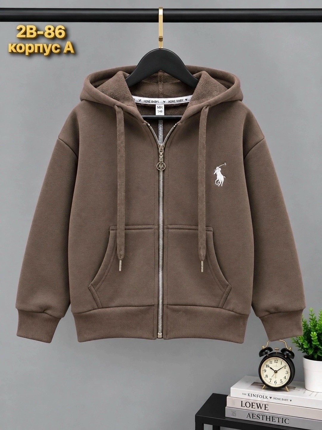 толстовка хлопкового трикотажа для мальчиков с логотипом и молнией polo ralph lauren, серый,кофта толстовка,детская кофта,толстовка,толстовка для мальчика