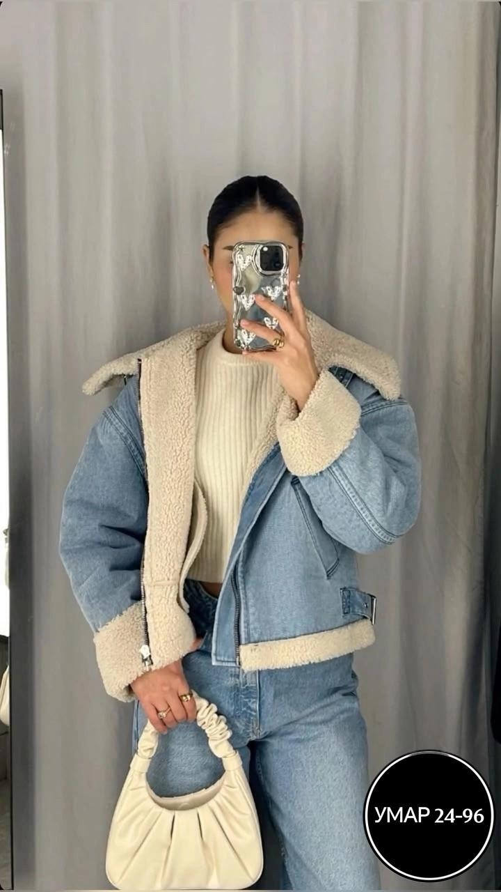 куртка джинсовая утеплённая konessstyle,дублёнка джинсовая,джинсовая куртка утепленная с эко мехом,laemka джинсовая куртка утепленная с мехом оверсайз,джинсовая куртка с искусственной овчиной zara