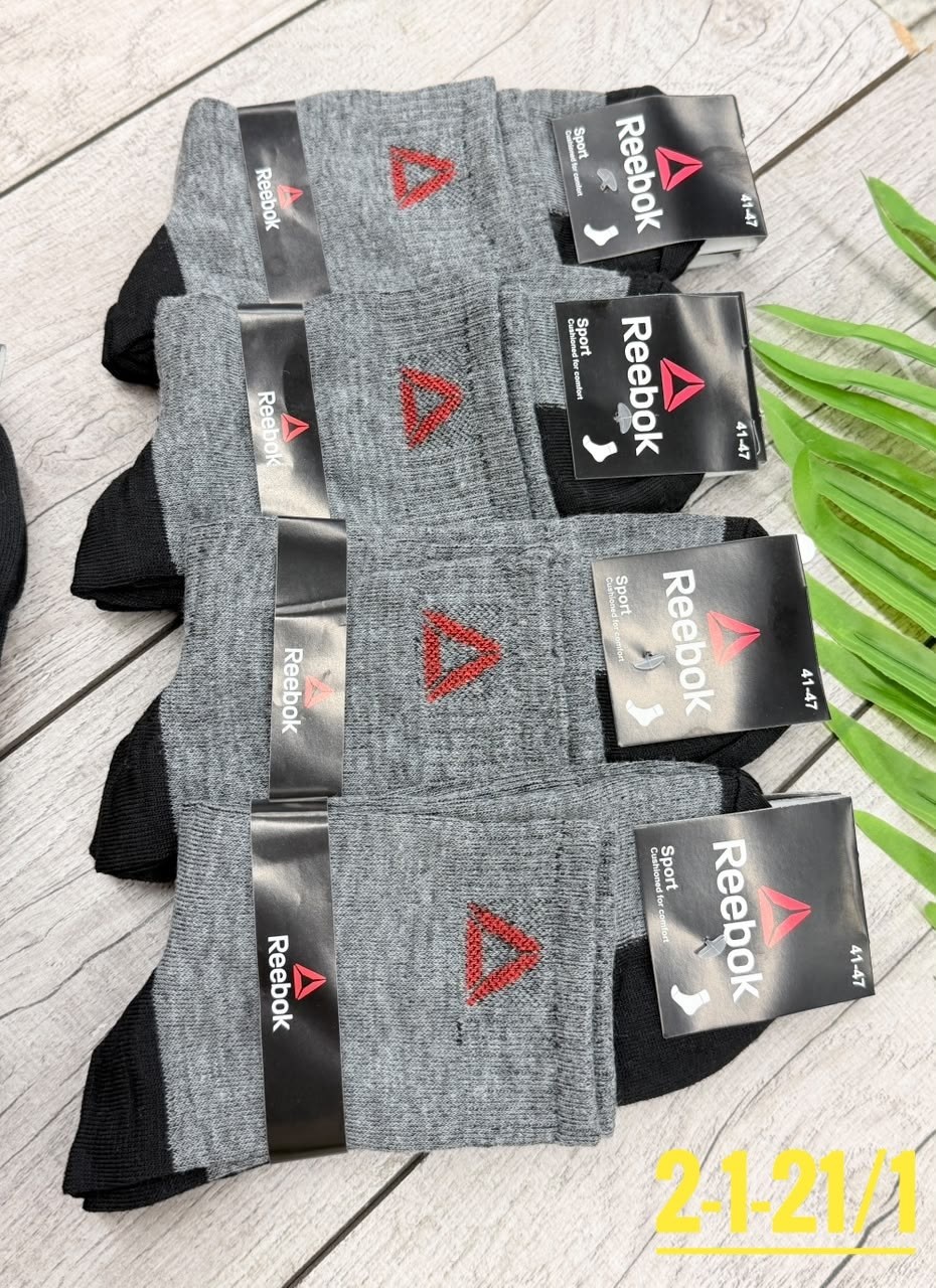носки reebok,носки мужские reebok набор средней длины,комплект носков reebok,носки спортивные reebok,мужской носки