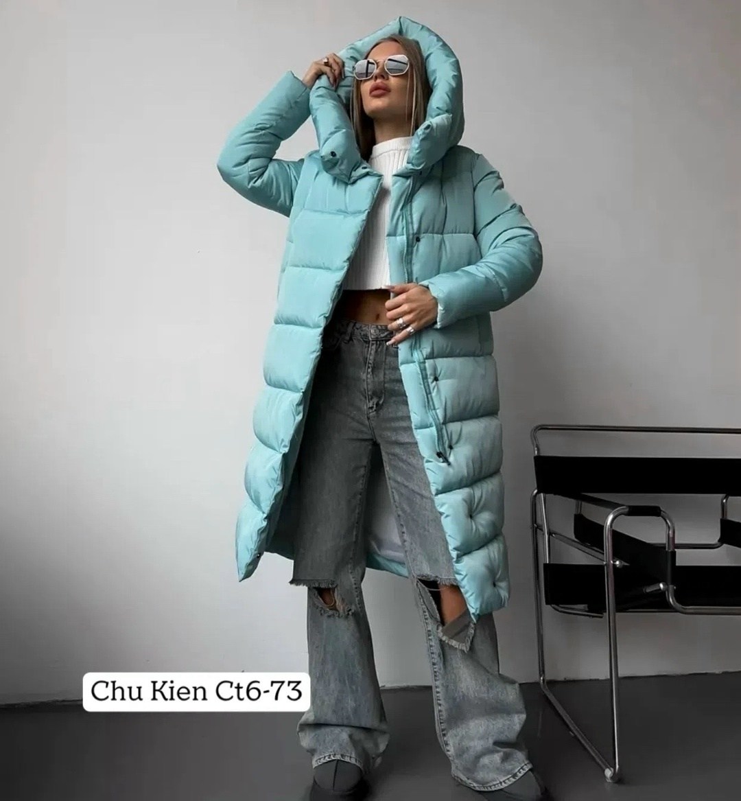 пуховик длинный с капюшоном оверсайз chica chic,пуховик женский,пуховик зимний женский,куртка зимняя длинная женская,женская куртка