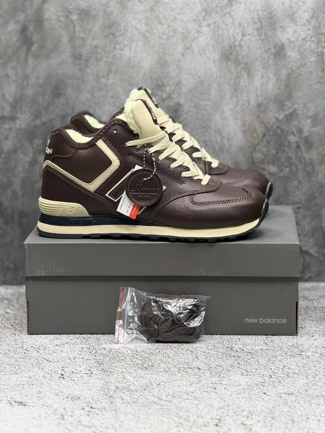 кроссовки new balance 574 leather 'dark brown',кроссовки new balance 574 зимние коричневые,new balance 574 коричневые,коричневые кроссовки new balance 574,зимние кроссовки new balance 574