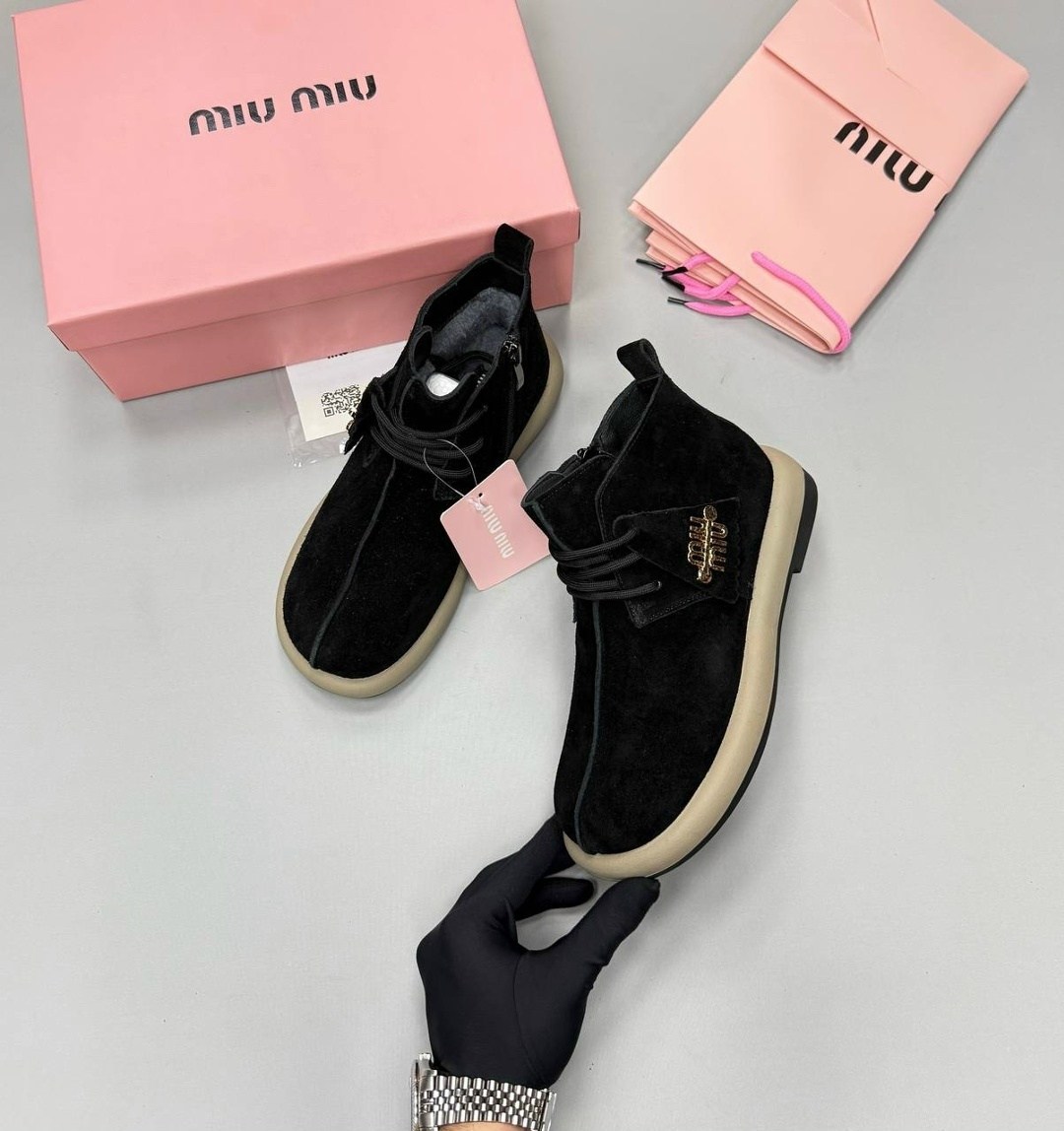 ,ботинки miu miu,ботинки,ботинки женские,ботинки миу миу женские зимние