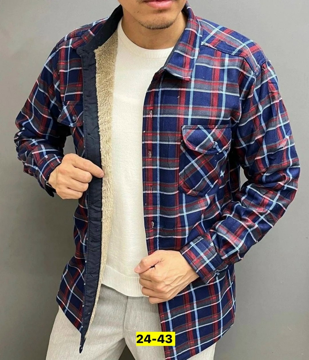 мужская рубашка,рубашка на меху,рубашка в клетку теплая h&h fashion,рубашка на флисе,рубашка теплая на флисе