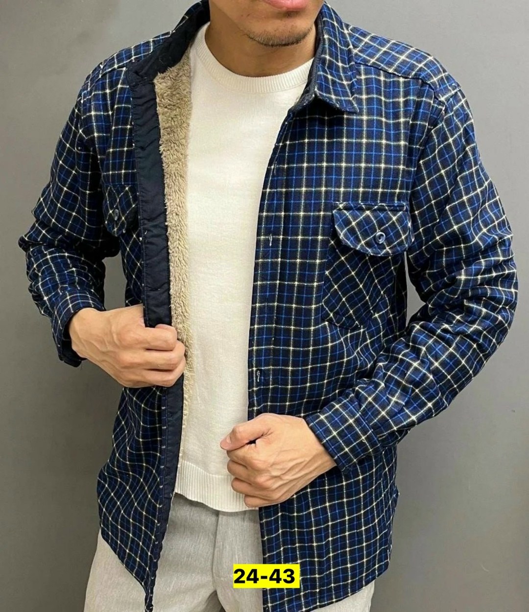 мужская рубашка,рубашка на меху,рубашка в клетку теплая h&h fashion,рубашка на флисе,рубашка теплая на флисе