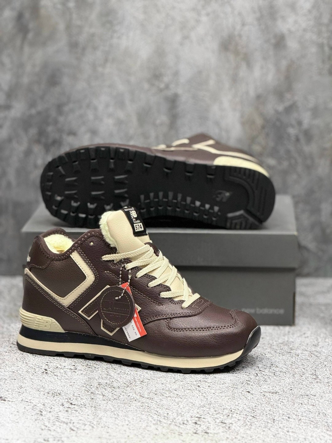 кроссовки new balance 574 leather 'dark brown',кроссовки new balance 574 зимние коричневые,new balance 574 коричневые,коричневые кроссовки new balance 574,зимние кроссовки new balance 574