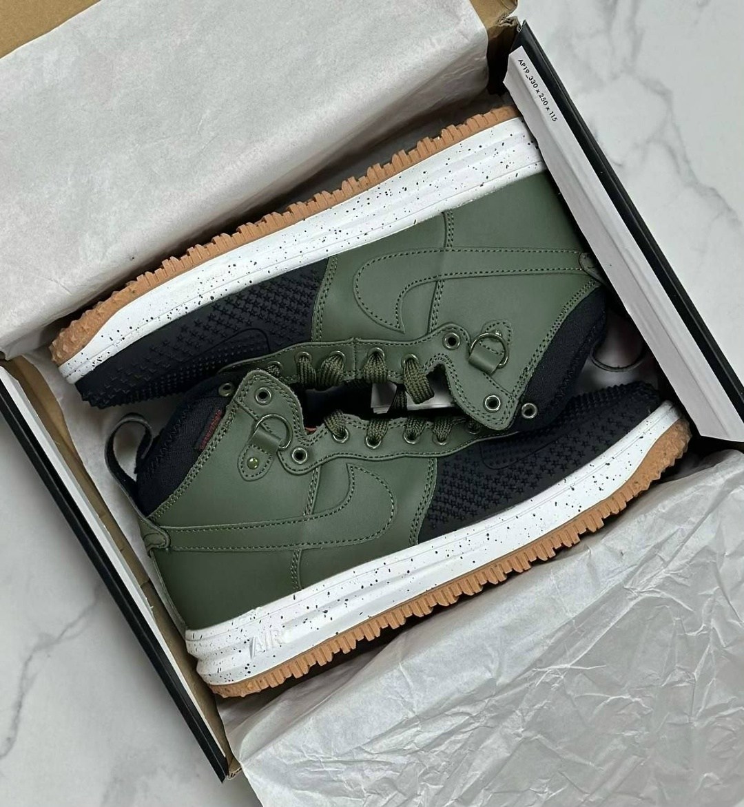 кроссовки nike lunar force 1 duckboot,кроссовки nike lunar force 1,кроссовки nike air force 1 lunar duckboot green зимние с мехом,nike air force 1 lunar duckboot,nike lunar force 1 duckboot