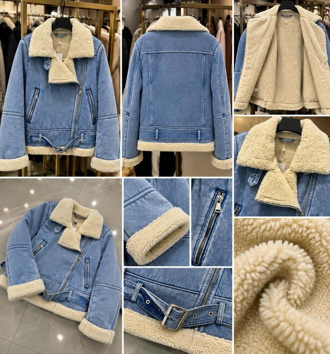женская джинсовая куртка,джинсовая куртка с мехом женская,джинсовая куртка,зимние джинсовые куртки для женщин 2026,джинсовая куртка с мехом
