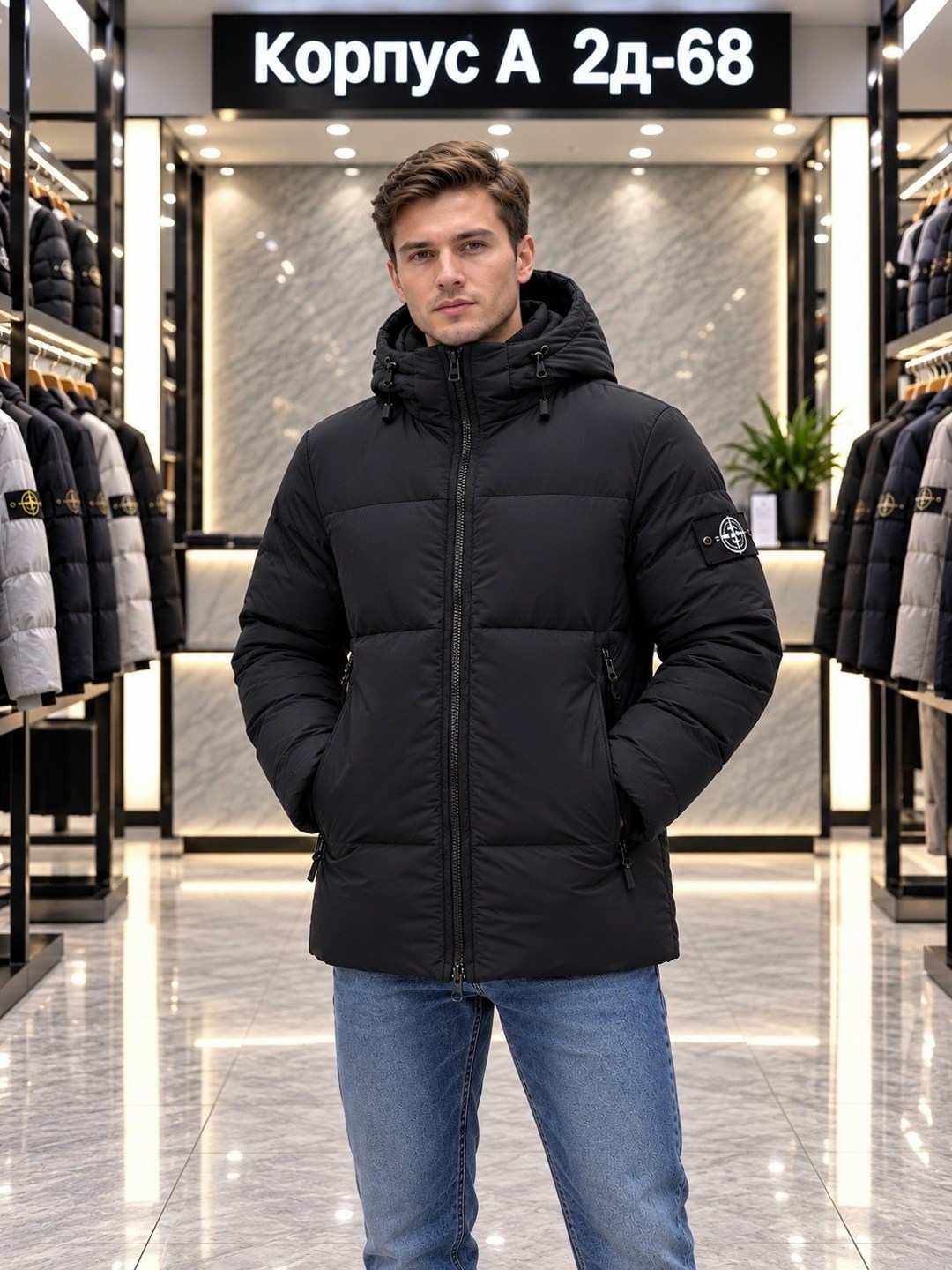 зимняя куртка stone island,мужской пуховик stone island,stone island пуховик,куртка-пуховик stone island,куртка stone island мужская