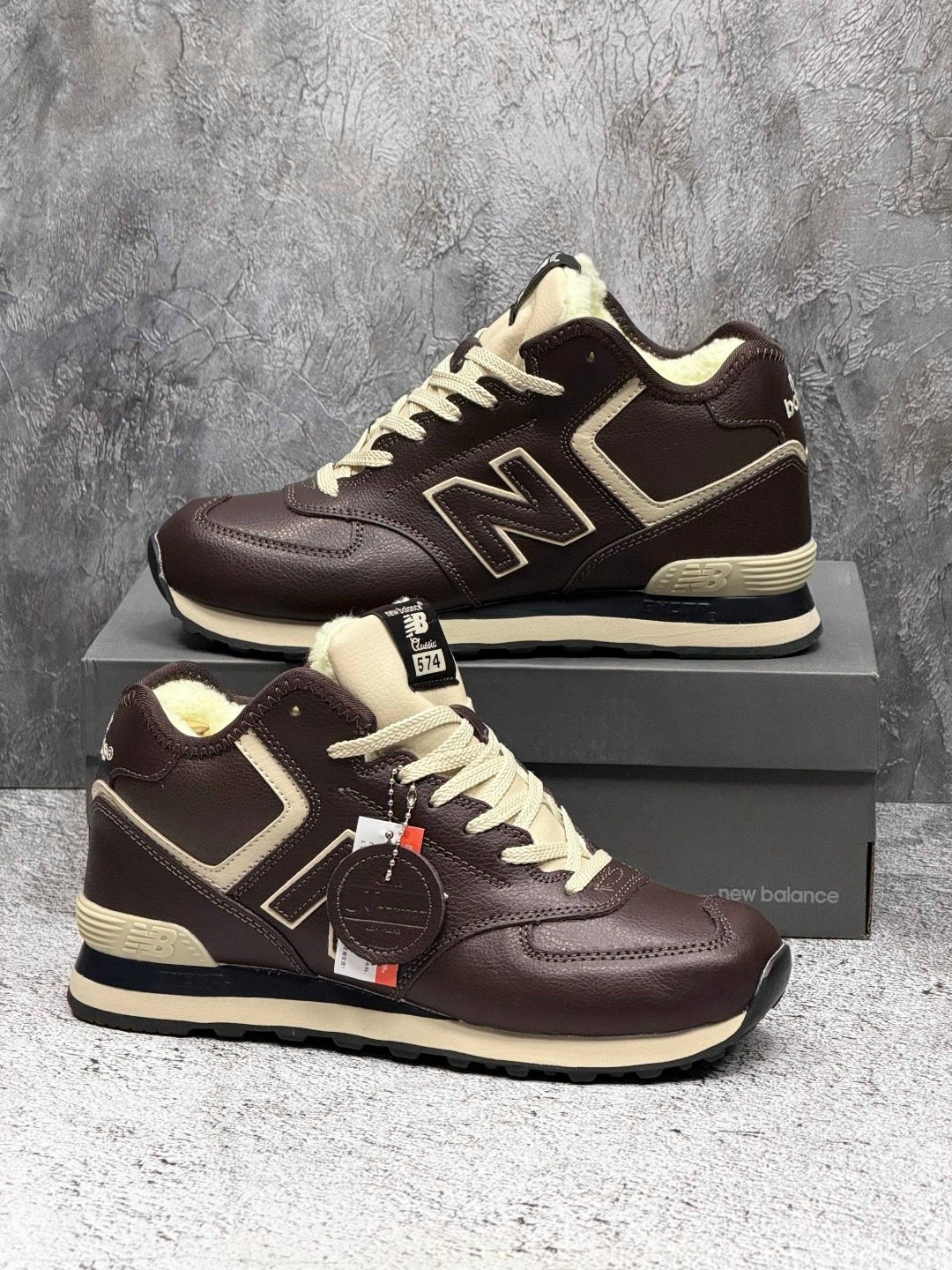 кроссовки new balance 574 leather 'dark brown',кроссовки new balance 574 зимние коричневые,new balance 574 коричневые,коричневые кроссовки new balance 574,зимние кроссовки new balance 574