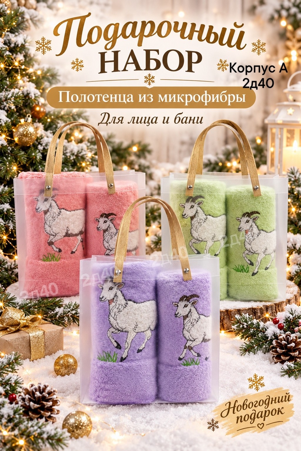 подарочные наборы полотенец,подарочный набор полотенец на новый год,наборы полотенец,полотенца кухонные набор новогодние с символом,полотенца новогодний подарок