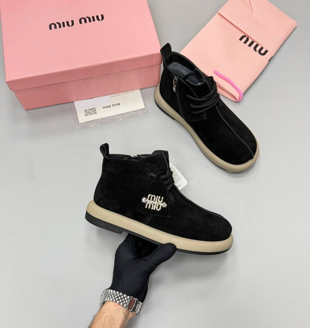,ботинки miu miu,ботинки,ботинки женские,ботинки миу миу женские зимние
