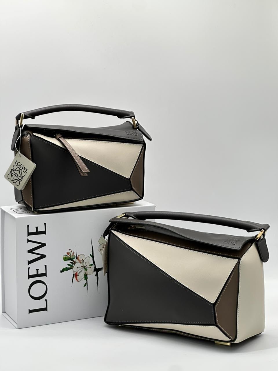 сумка loewe puzzle,loewe сумка,сумка loewe puzzle large bag black,loewe черная кожаная сумка через плечо puzzle для женщин,сумка